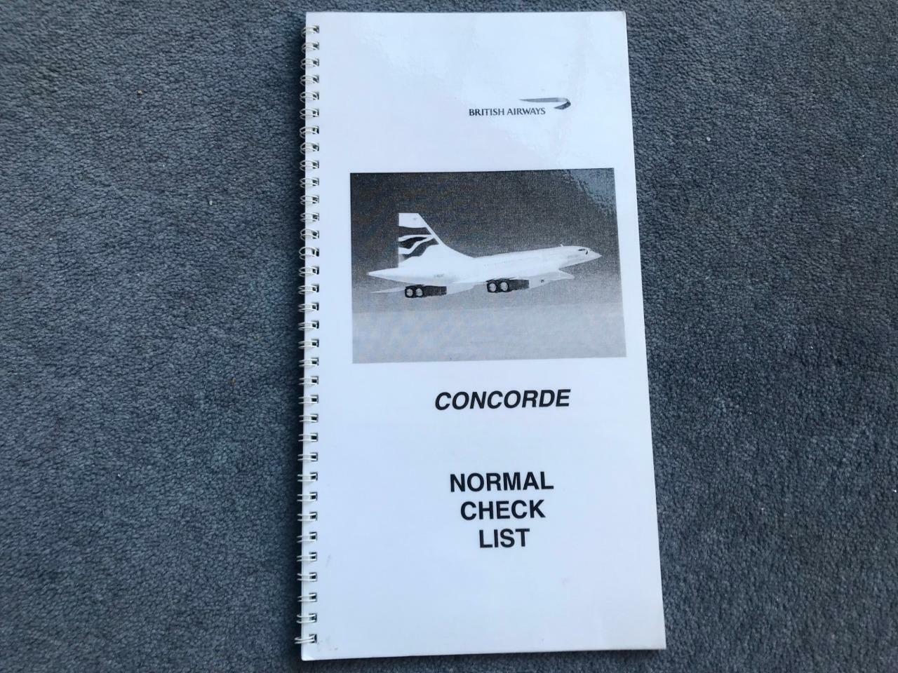 British Airways Concorde  Checklist February 2002 Photocopy