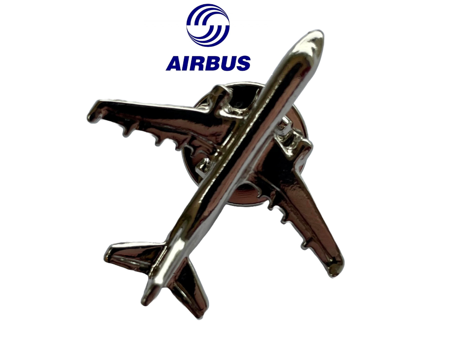AIRBUS A320 A321 Airplane Silver Pin Badge