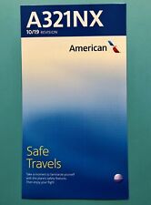 2019 AMERICAN AIRLINES SAFETY CARD--AIRBUS 321 NEO picture