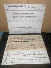 Cleveland & Mahoning ￼ Railway Company Ohio Receipts 1878,1879 Bill Heads #33 picture