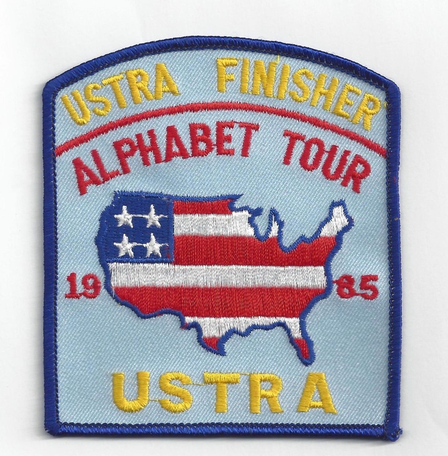 US Touring Riders Association Patch ALPHABET TOUR PATCH USTRA FINISHER 1985