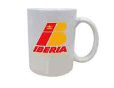 Iberia Airlines Red Yellow Retro Logo Spanish Airline Pilot Coffee Mug Tea Cup picture