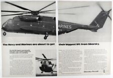 Vintage 1974 Sikorsky CH-53 Sea Stallion Helicopter Print Ad picture
