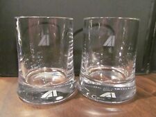2 x vintage ALITALIA AIRLINE ARNOLFO di CAMBIO first class bar glass set Italy picture