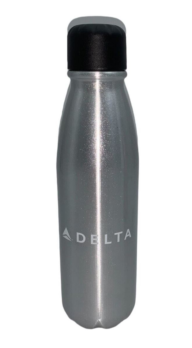 Delta Airlines Promotional Aluminum Silver Water bottle 20oz