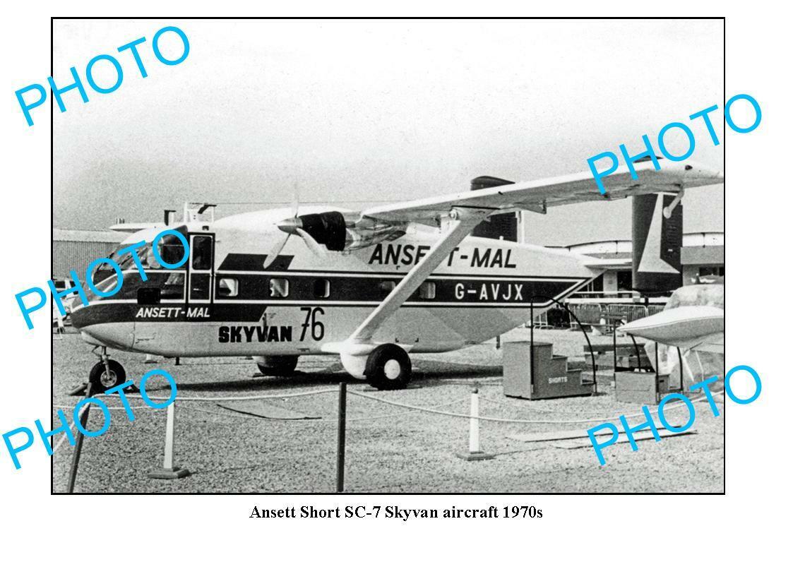 OLD 6x4 PHOTO ANSETT AIRLINES SHORT SC 7 100 SKYVAN 1