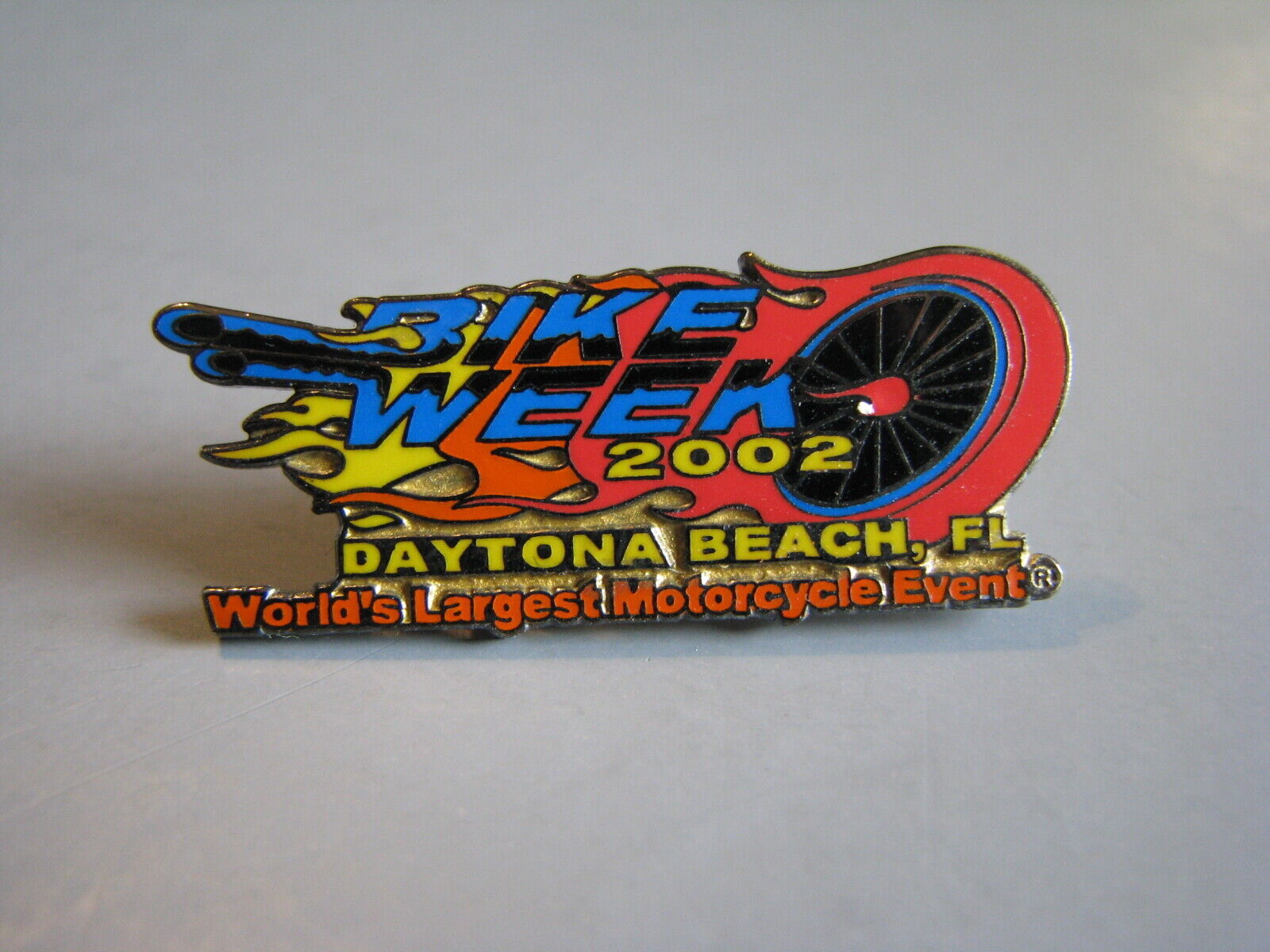 DAYTONA BIKE WEEK 2002 VERSION 2 DAYTONA BEACH FLORIDA MOTORCYCLE HAT PIN