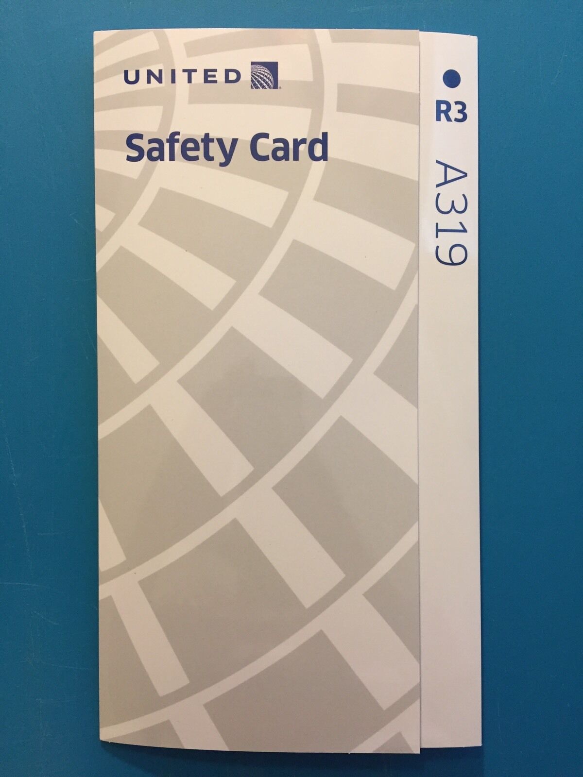 UNITED AIRLINES SAFETY CARD--AIRBUS 319 - REV#3 
