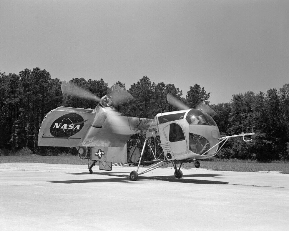 Langley Vertol VZ-2 (Model 76) HELICOPTER 8X12 PHOTOGRAPH NASA A