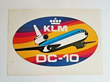 KLM AIRLINES DC-10 30 COMBO POSTCARD AND STICKER picture
