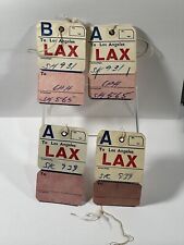 SAS LAX BAGGAGE BADGE LOT OF 4   VINTAGE picture