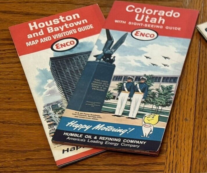 1960’s Enco Maps – Houston, Colorado/Utah