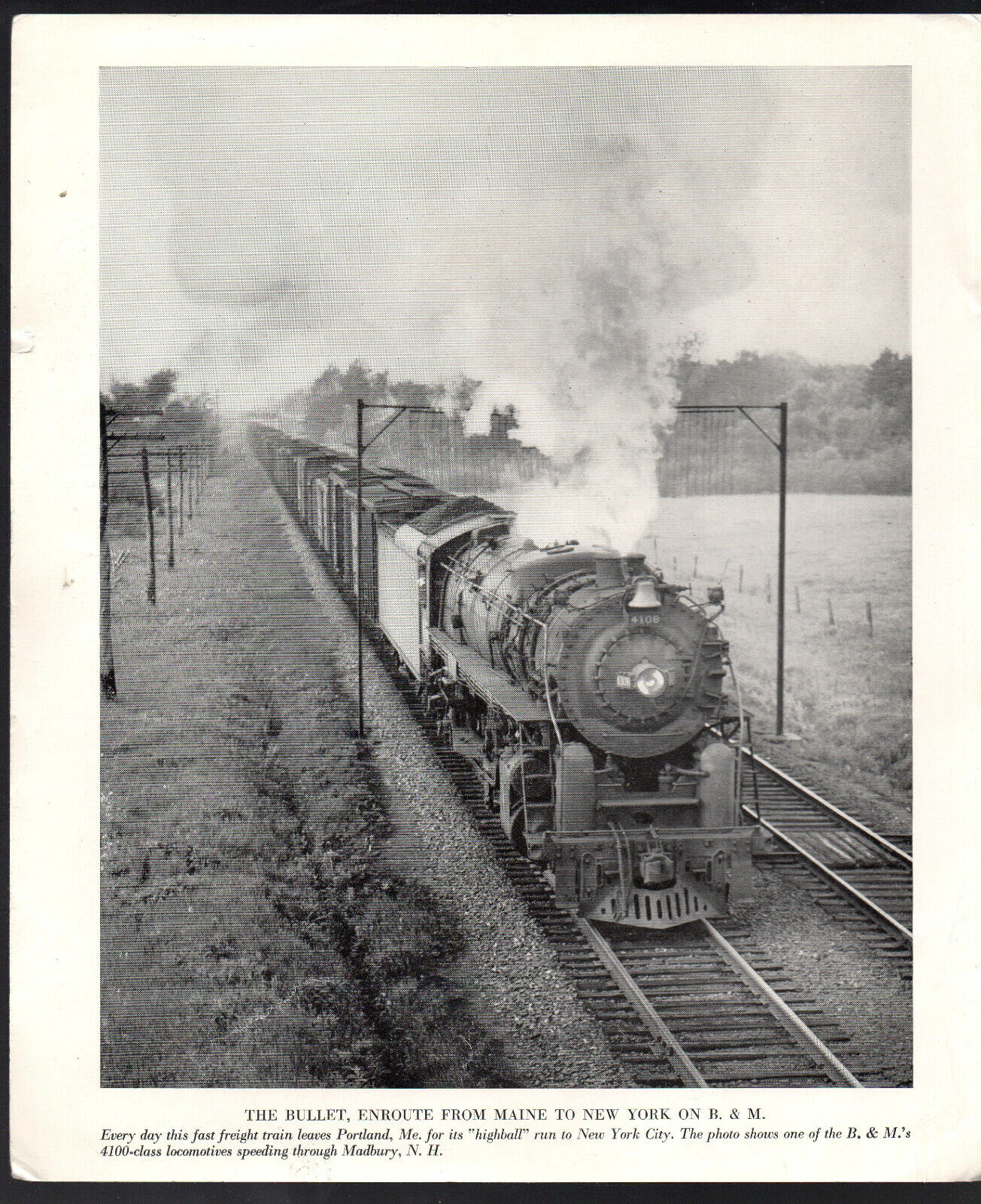 Vintage B & M Locomotive 4100 Class THE BULLET #4108 10\