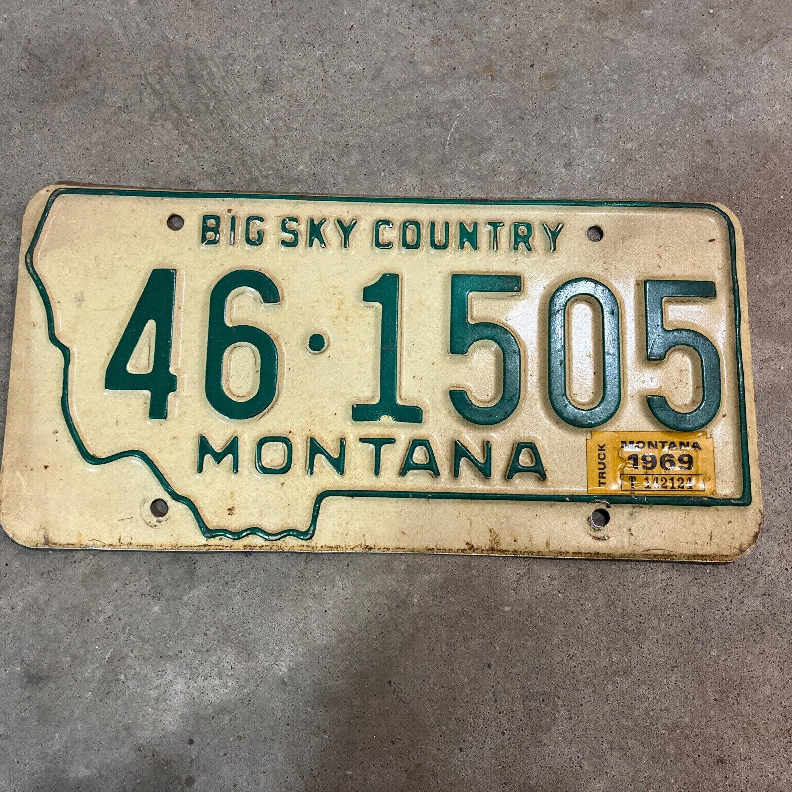 1969 Montana License Plate￼