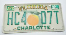 Florida 2000 Charlotte County License Plate, HC4 07T, Nice Quality, DMV Clear picture
