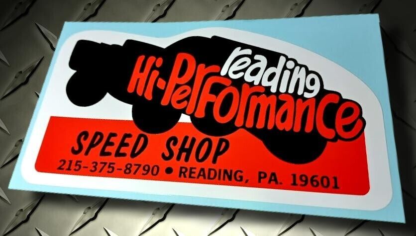 READING HI-PERFORMANCE SPEED SHOP • Reading PA • Vintage-Style Sticker • Decal