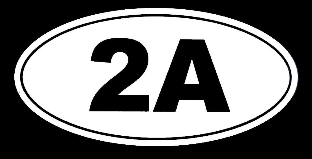 2A Second Amendment Black White Vinyl Decal Bumper Sticker