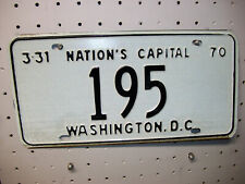 DISTRICT OF COLUMBIA  = 1970 =  LOW NUMBER   = LICENSE PLATE = #195 picture