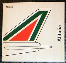ALITALIA    Airline Tail Fin Colours  1970's Sticker Card  DB27P picture