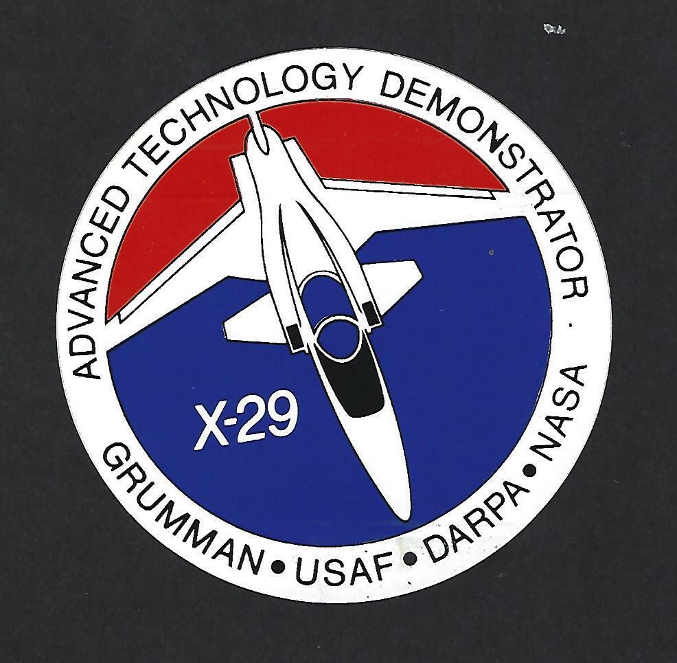 VINTAGE ORIGINAL GRUMMAN AVIATION X-29 ADVANCED TECH. DEMONSTRATOR DECAL