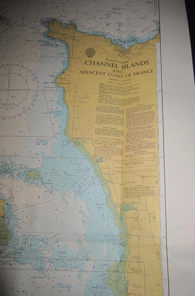 Admiralty Charts Map #2669 Channel Islands and Adjacent Coast of France, 1998 ed