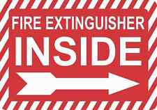 10x7 Fire Extinguisher Inside Sticker Vinyl Decal Business Emergency Safety Sign picture