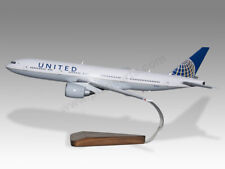 Boeing 777-200 United Airlines Ver. 2 Solid Mahogany Wood Handmade Desktop Model picture