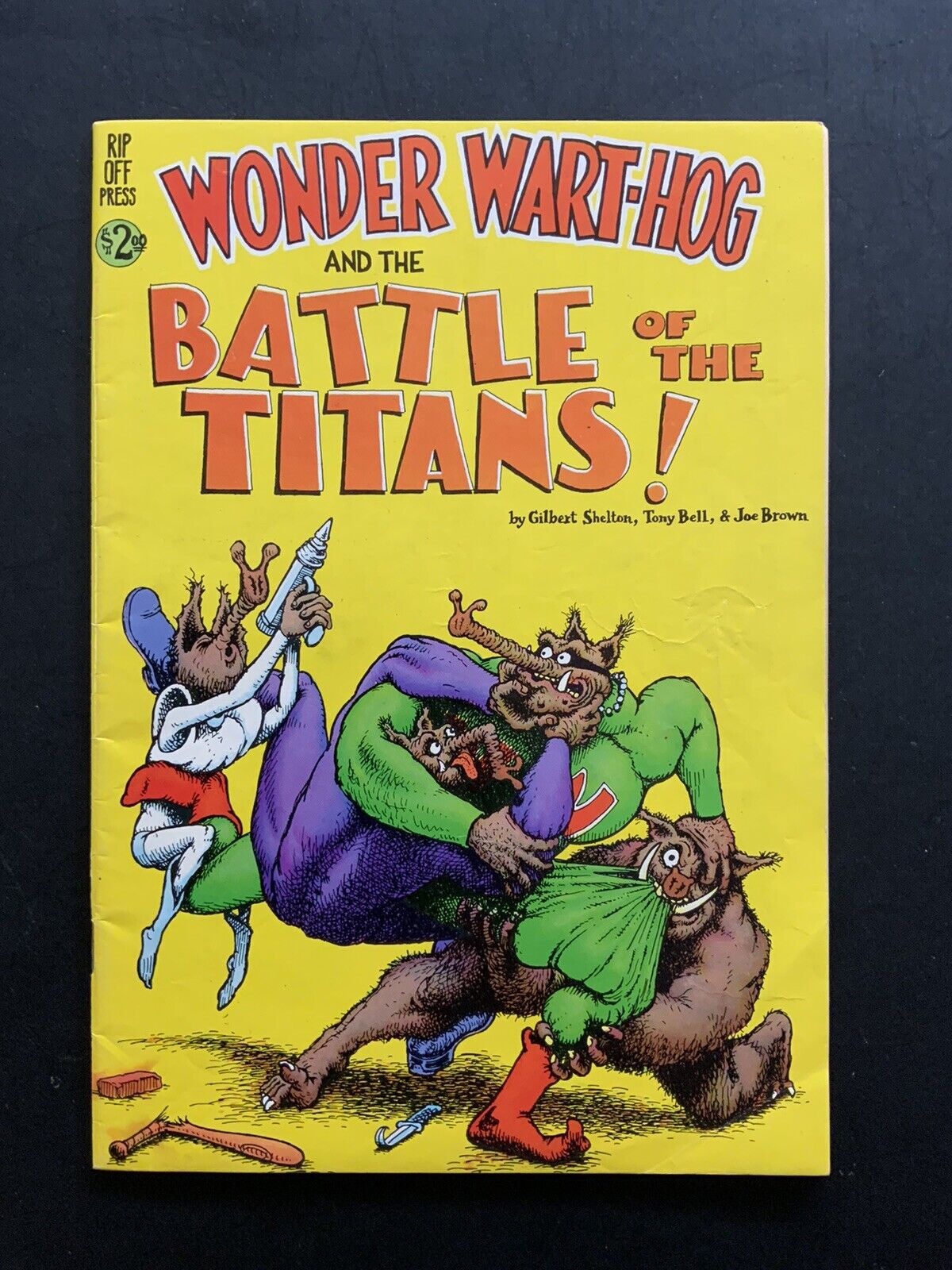WONDER WARTHOG AND THE BATTLE OF THE TITANS Rip Off Press.  Copper Age Comics