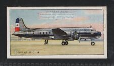 Douglas DC-4  American 4 Engined Propeller Airliner Vintage Trade Ad Card picture