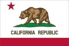 6in x 4in California State Flag Bumper Sticker Decal Vinyl Window Stickers De... picture
