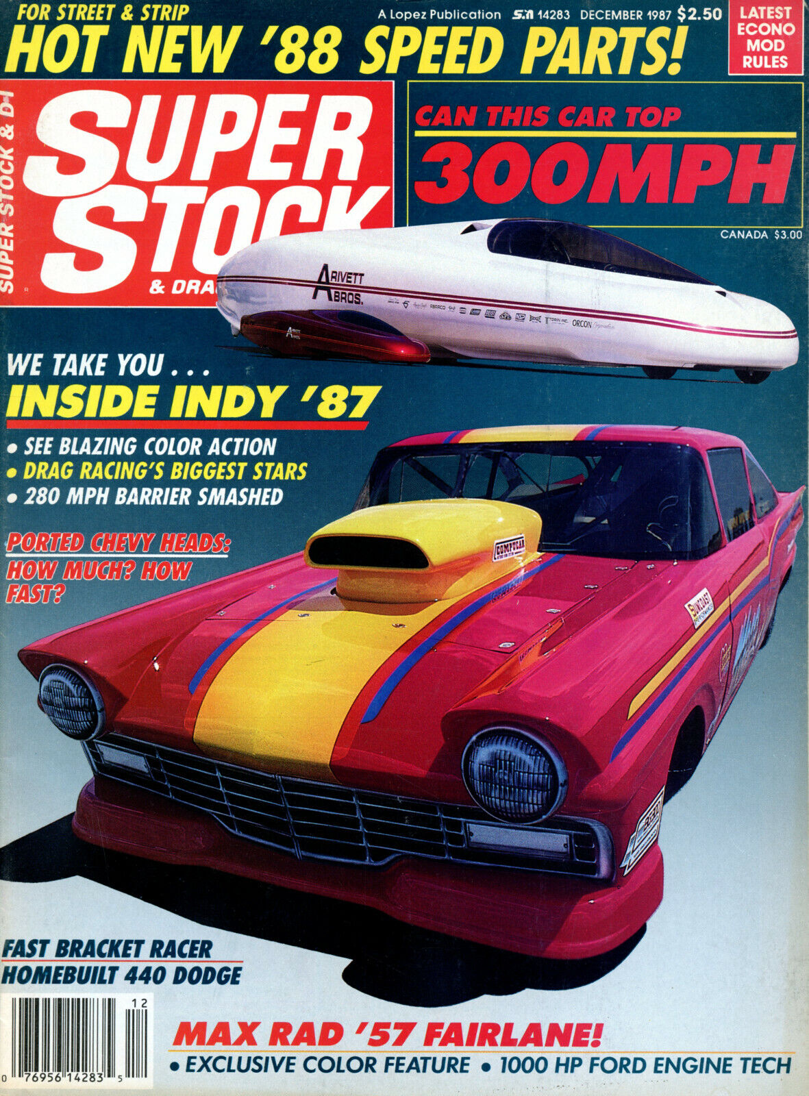 Super Stock & Drag Illustrated December 1987 Indy  MEGA FORD