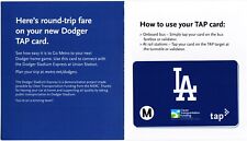 Metro TAP Card L.A. Dodgers Promotional Giveaway w/ Round-Trip Fare Transit Bus picture