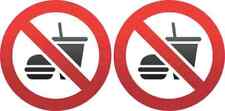 3in x 3in No Food or Drink Symbol Stickers picture