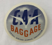 Central African Airways Corporation Baggage Label picture