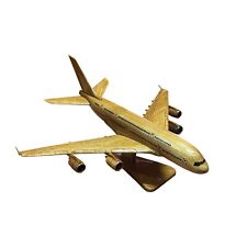 Airbus 380 Mahogany wood desktop aircraft model. picture