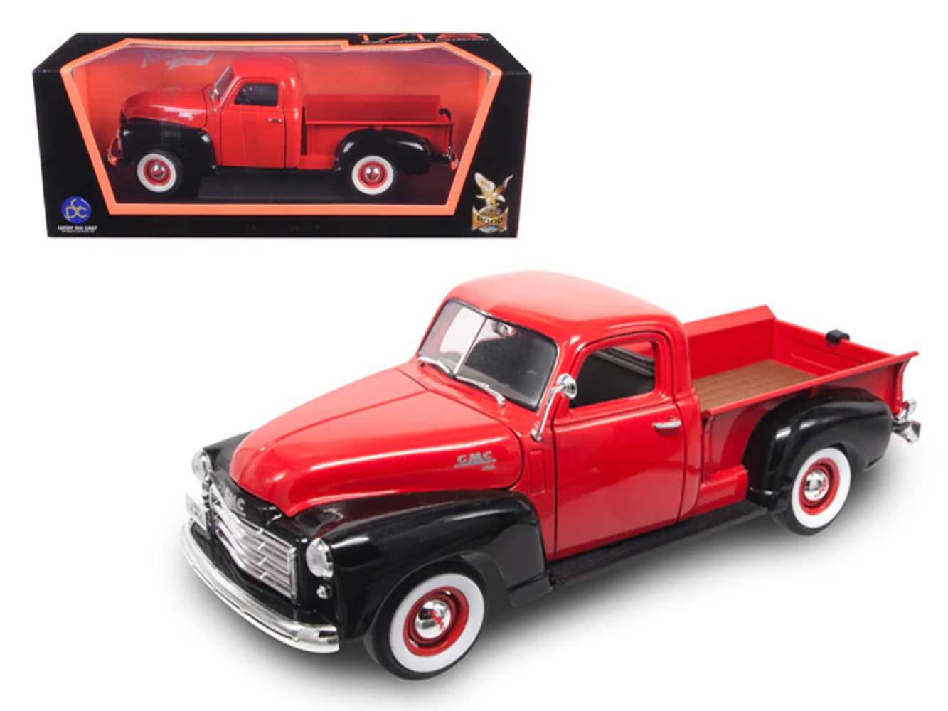 1950 GMC Pickup Truck Red and Black 1/18 Diecast Model Car