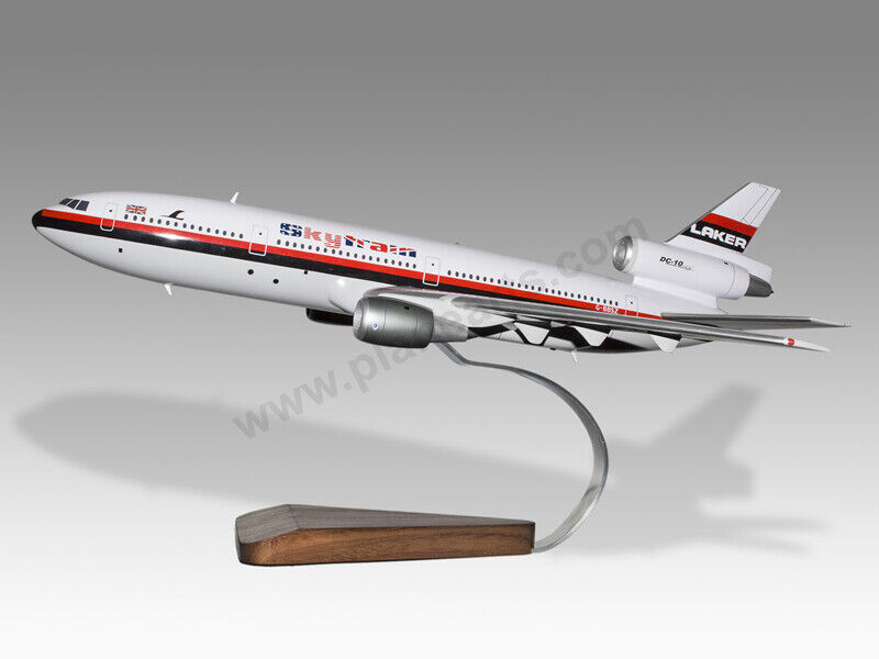 McDonnell Douglas DC-10-30 Laker Airways Skytrain Handcrafted Wood Display Model