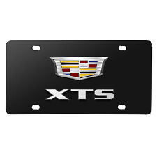 Cadillac XTS Crest 3D Dual Logo Black Stainless Steel License Plate picture