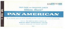 Pan American Pan Am Trip Pass 4 and Baggage Check New York Bermuda 01.05.72 picture