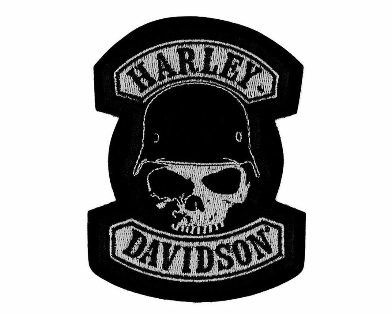 Harley Davidson® Spike Skull Embroidered Vest Patch Discontinued Made in the USA