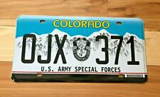 Colorado U.S. Army Special Forces License Plate picture