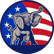 4 x 4 American Flag Republican Elephant Sticker Bumper Decal Vinyl Cup Stickers picture