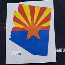 Arizona State and Arizona Flag Sticker picture