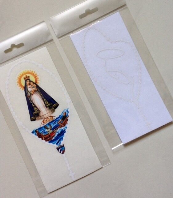 2 Caridad del Cobre  & 2 Virgen María Adhesive car sticker Total 4