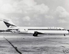 DELTA AIR LINES - DC 9 TAXING - BLACK & WHITE 8 X 10   picture