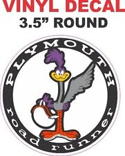 1 Plymouth Mopar Super Bird Road Runner Round Vinyl Decal - Nice and Sharp picture