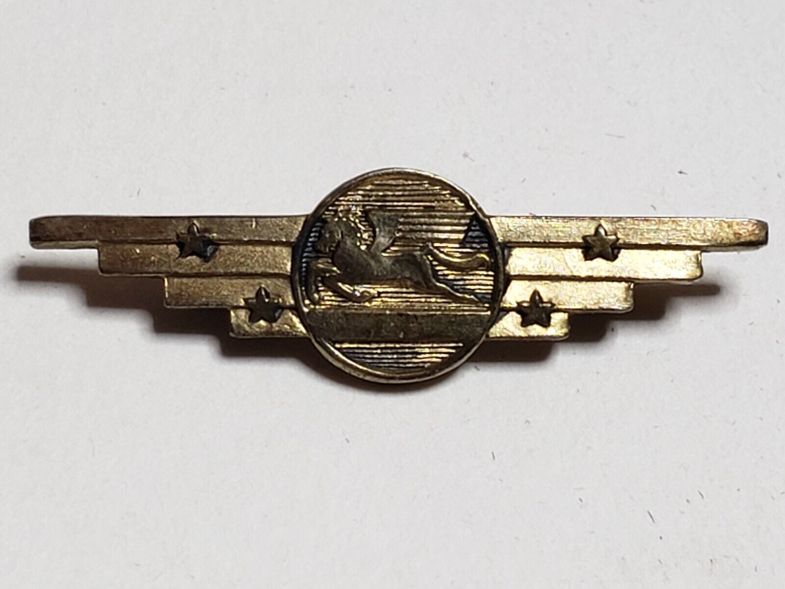 Vintage Fairchild Aviation Lapel Pin Sterling Pinback Marked FETTING Maybe WWII?