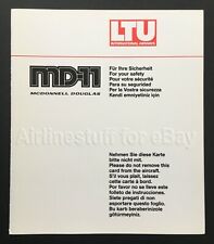 1991+ LTU International Airways MCDONNELL DOUGLAS MD-11 SAFETY CARD airlines picture