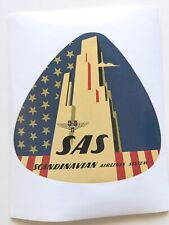 SAS Scandinavian Airlines System Luggage Label Sticker picture