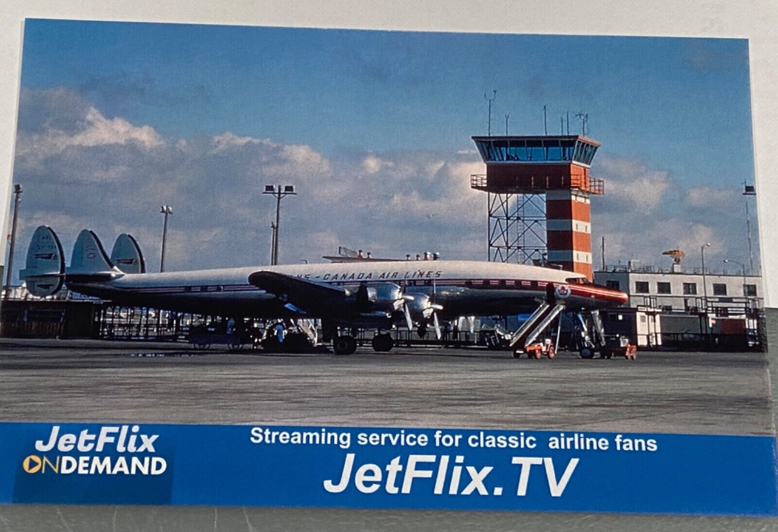 TCA Trans Canada Airlines L-1049 Super Constellation airline aircraft postcard